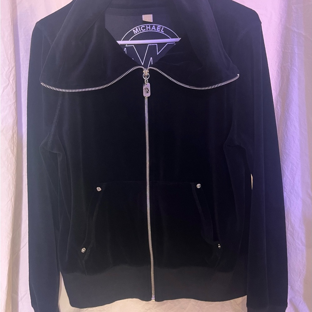 Michael Kors Black Zip Up Jacket